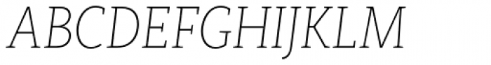RoglianoPro Semi Condensed Thin Italic Font UPPERCASE