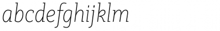 RoglianoPro Semi Condensed Thin Italic Font LOWERCASE