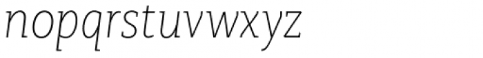 RoglianoPro Semi Condensed Thin Italic Font LOWERCASE