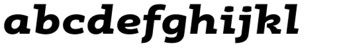 RoglianoPro Semi Expanded Black Italic Font LOWERCASE