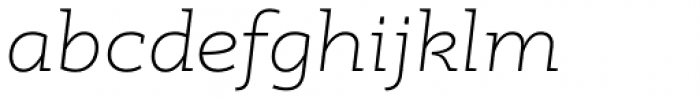 RoglianoPro Semi Expanded Extra Light Italic Font LOWERCASE