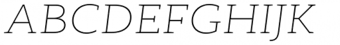 RoglianoPro Semi Expanded Thin Italic Font UPPERCASE