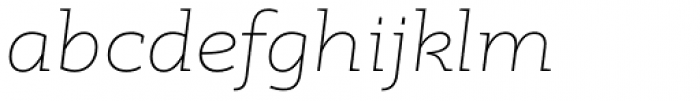 RoglianoPro Semi Expanded Thin Italic Font LOWERCASE