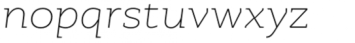 RoglianoPro Semi Expanded Thin Italic Font LOWERCASE