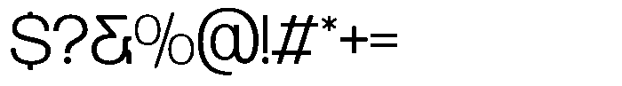 Rogta Modern Thin Font OTHER CHARS