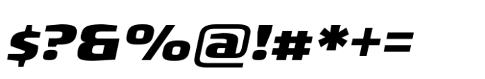 Rogue Sans Nova Bold Extended Italic Font OTHER CHARS