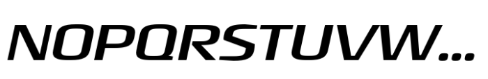 Rogue Sans Nova Medium Extended Italic Font UPPERCASE