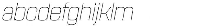 Rohn Rounded Thin Italic Font LOWERCASE