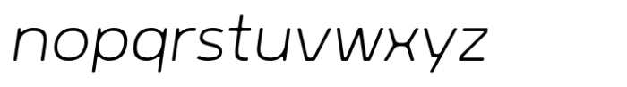 Rohyt ExtraLight Italic Font LOWERCASE