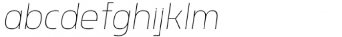 Rohyt Geometric Slim Thin Italic Font LOWERCASE