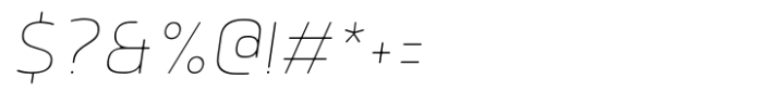 Rohyt Thin Italic Font OTHER CHARS