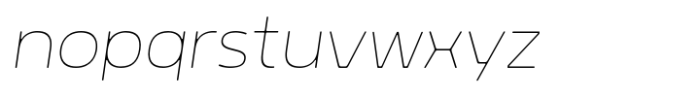 Rohyt Thin Italic Font LOWERCASE