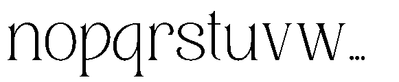 Roilega Extra Light Font LOWERCASE