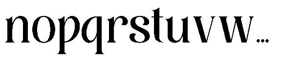 Roilega Medium Font LOWERCASE