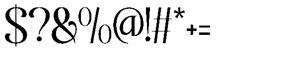 Roilega Regular Font OTHER CHARS