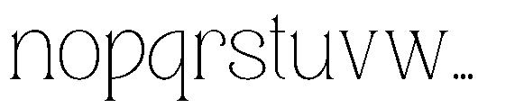 Roilega Thin Font LOWERCASE