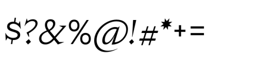 Rokha Light Oblique Font OTHER CHARS