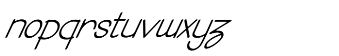 Rolanzo Thin Italic Font LOWERCASE