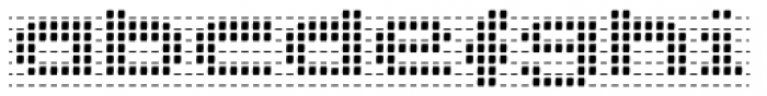 Roller Blind Grid Font LOWERCASE
