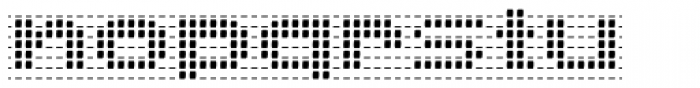 Roller Blind Grid Font LOWERCASE