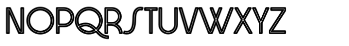 Rollin Eighties Inline Font UPPERCASE