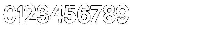 Rolly Pulfy Outline Font OTHER CHARS