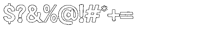 Rolly Pulfy Outline Font OTHER CHARS