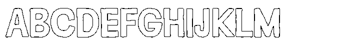 Rolly Pulfy Outline Font UPPERCASE