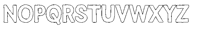 Rolly Pulfy Outline Font UPPERCASE