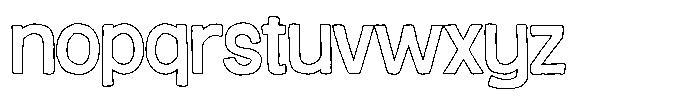 Rolly Pulfy Outline Font LOWERCASE