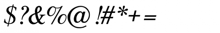 Roman Cyrillic Three Italic Font OTHER CHARS