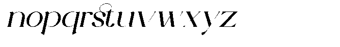 Roman Escort Italic Font LOWERCASE