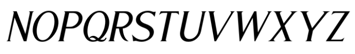 Romance Roman Oblique JNL Font UPPERCASE