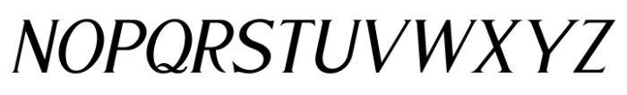 Romance Roman Oblique JNL Font LOWERCASE