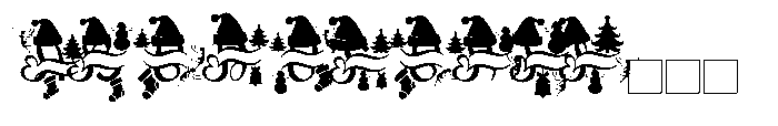 Romantic Christmas Monogram Regular Font UPPERCASE