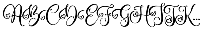 Romantic Heart Font UPPERCASE