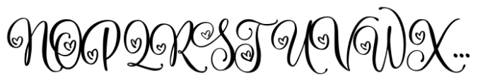 Romantic Heart Font UPPERCASE