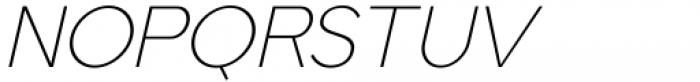 Romela Thin Italic Font UPPERCASE