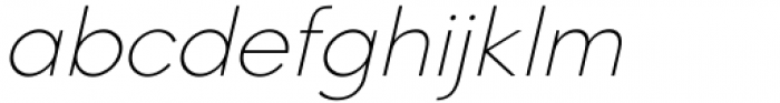 Romela Thin Italic Font LOWERCASE