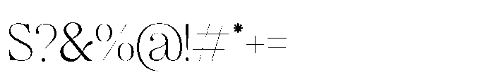 Romellis Thin Font OTHER CHARS