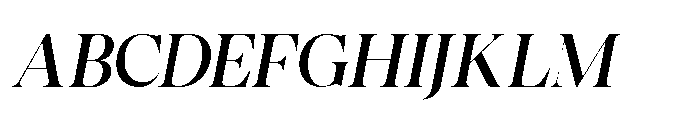 Romellis Variable Thin Italic Font UPPERCASE
