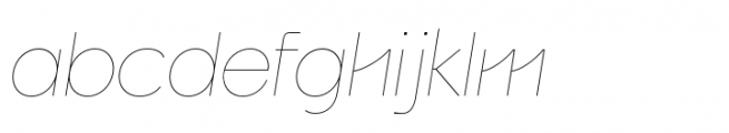 Romena Hairline Italic Font LOWERCASE