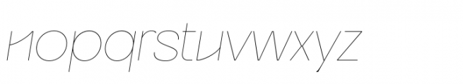 Romena Hairline Italic Font LOWERCASE