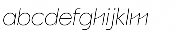 Romena Thin Italic Font LOWERCASE