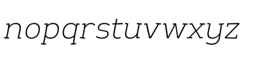 Romkhwan Extra Light Italic Font LOWERCASE