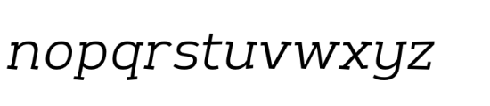 Romkhwan Light Italic Font LOWERCASE