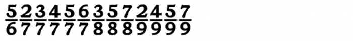 Ronaldson Bold Fractions Font LOWERCASE