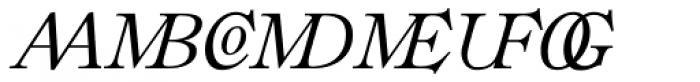 Ronaldson Italic Ligatures Font UPPERCASE