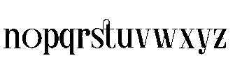 Ronale Classic Regular Font LOWERCASE
