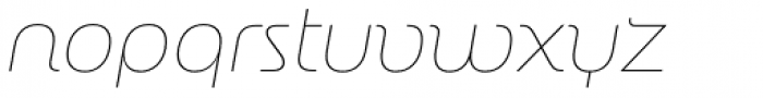 Rondana Thin Italic Font LOWERCASE